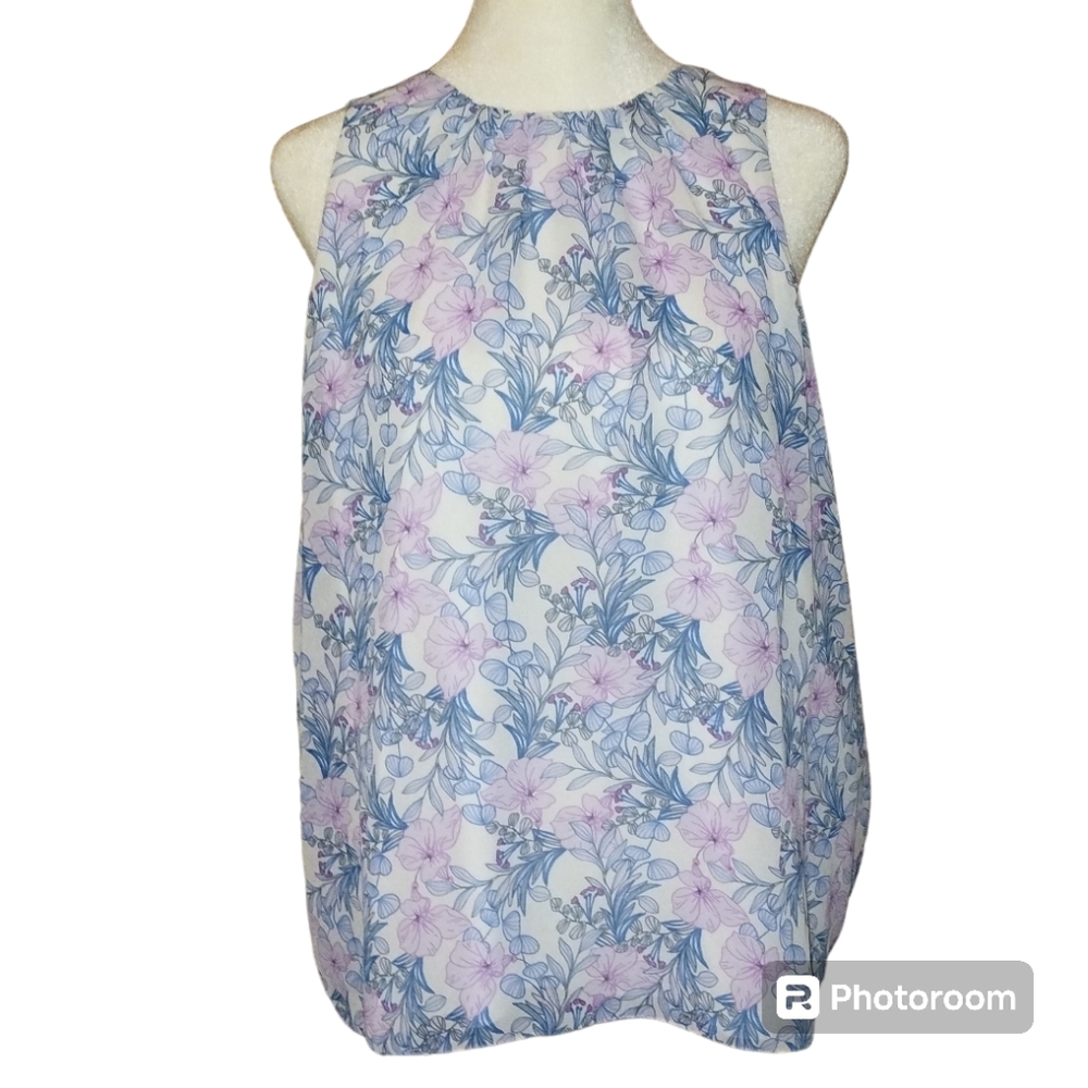 Vince Camuto Sleeveless Floral Top EUC Lightweight Size Medium